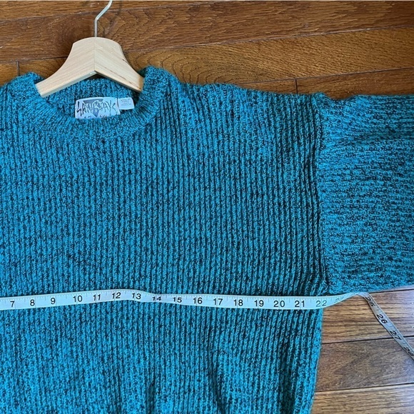 Saturdays | VINTAGE 90s Crewneck Sweater, Large, Blue, Relaxed, Grandpa - Picture 5 of 8